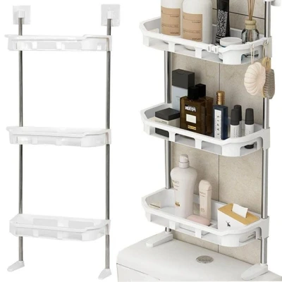 Abbildung von VERK GROUP Badregal Badezimmerregal Toilettenregal Bad Regal WC Standregal Ablage Rega