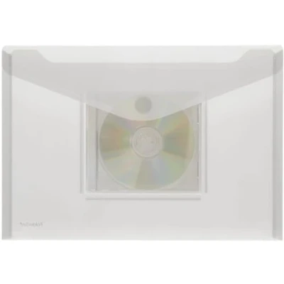 Abbildung von FolderSys 10 x Dokumentenmappe A4 quer PP, CD Tasche, Klettverschluss klar farblos matt
