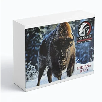 Abbildung von Indiana Jerky MIX, High Protein Trockenfleisch Geschenkbox, ohne Zuckerzusatz, Gluten frei, Geschenkbox (MIX 6 x 90g)