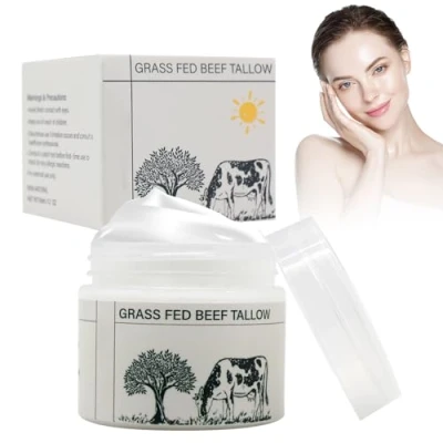 Abbildung von HASAIKA® Rindertalg Creme, Hautpflegecreme, Bio Rindstalg Balsam, feuchtigkeitsspendend und pflegend für trockene empfindliche Haut (50 ml)