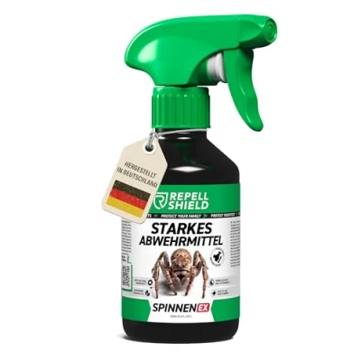 Abbildung von RepellShield® Pfefferminzöl Spinnenspray 250ml Ultrakonzentriertes Insektenspray zur Spinnenabwehr Anti Nicht färbend, Innen &amp; Außenanwendung, Spinnen Stop, Spinnenentferner