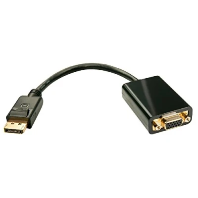 Abbildung von Lindy 41006 Konverterkabel DisplayPort nach VGA, aktiv schwarz