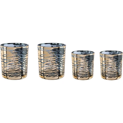Abbildung von Creativ home Windlicht Kerzenhalter LEOPARD (Set, 4 St), Teelichthalter aus Glas