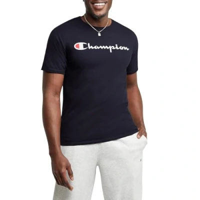 Abbildung von Champion Herren Klassisches Jersey Graphic T Shirt, Navy y06794, XX Large