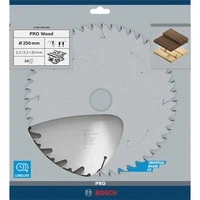 Abbildung von Bosch 1x PRO Wood Kreissägeblatt für Netz Tischkreissägen (für Weichholz, Hartholz, Ø mm, Professional Zubehör Tischkreissäge)