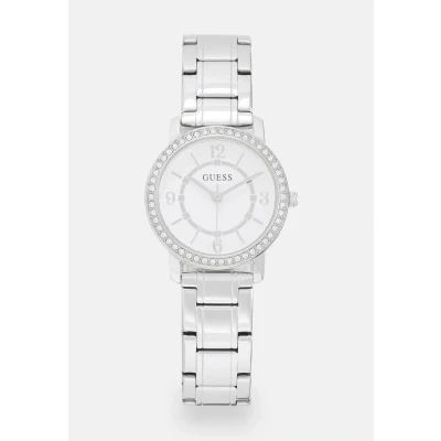 Abbildung von Guess Ladies Dress Uhr silvercoloured, Damen, Größe: One Size, Silver coloured