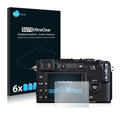 Abbildung von Savvies 6 Stück Schutzfolie für Fujifilm X E1 Displayschutz Folie Ultra Transparent