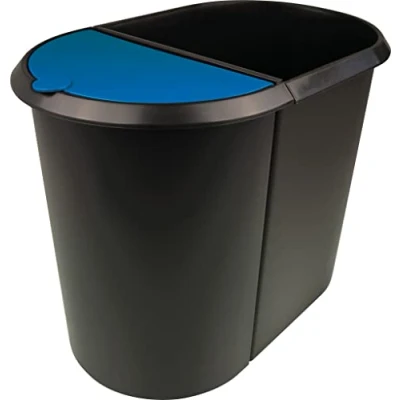 Abbildung von helit Mülltrenner 20,0 + 9,0 l schwarz