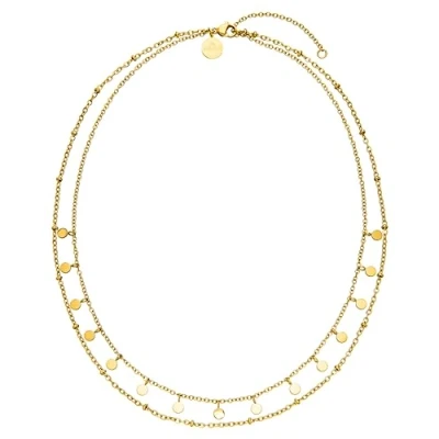 Abbildung von Purelei® Plain Kette Damen (Gold) Halskette aus langlebigem Edelstahl Wasserfeste 40 50 cm Länge verstellbar für deinen individuellen Look
