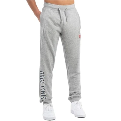 Abbildung von Lonsdale Jogging Normale Passform Virkie Jogginghose, Herren, Größe: Medium, Marl grey navy red
