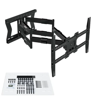 Abbildung von XTRARM TiTon Double 80 cm TV Wandhalterung, schwenken neigen rotierbar, 80kg VESA max.600x400