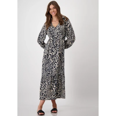 Abbildung von Monari Maxikleid Kleid Leo allover Mit V Ausschnitt