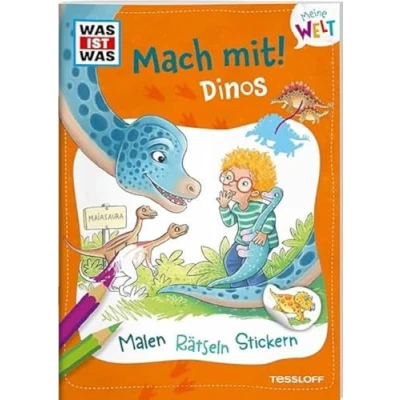 Abbildung von WAS IST Meine Welt Mach mit! Dinos / Beschäftigungshefte mit Ausmalbildern, Stickern und Rätseln für Kinder ab 3 Jahren