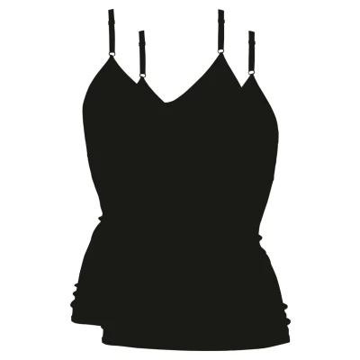 Abbildung von mey 2ER PACK Noblesse Unterhemd/shirt, Damen, Größe: 38, Schwarz
