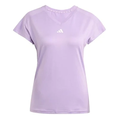 Abbildung von adidas AEROREADY Train Essentials MINIMAL Branding V Neck T Shirt, Damen Kurzärmeliges Mint ton, IX1003