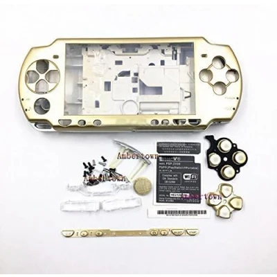 Abbildung von Ersatzgehäuse für Sony PSP 2000 2001 2002 2003 2004 Serie, vollständiges Gehäuse mit Tastensatz (Gold)