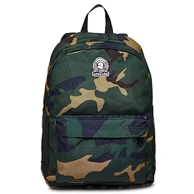 Abbildung von Zaino Scuola INVICTA OLLIE GREEN CAMOUFLAGE Mono Scomparto, Verde Militare Tasca Porta PC, Bag Borraccia Viaggio, Università Tessuto 100 % Eco GRS