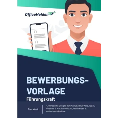 Abbildung von Bewerbungsvorlage Führungskraft I +20 moderne Designs zum Ausfüllen für Word, Pages, Windows &amp; Mac Lebenslauf, Anschreiben Motivationsschreiben