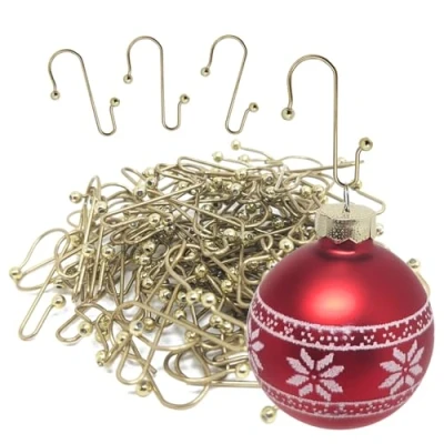 Abbildung von com four® 100x Haken für Weihnachtsbaumschmuck Doppelhaken Weihnachtsbaum Deko Perfekt Anhänger