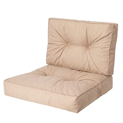 Abbildung von PillowPrim, Palettenkissen, Stulhkissen, Rattansessel, Outdoor, Auflage, Sitzkissen, Stuhlkissen, Rattanmöbel, Beige, 60 x cm