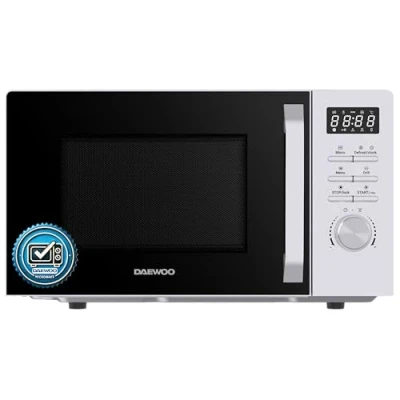 Abbildung von Daewoo MD FC206GS 2 in 1 Mikrowelle mit Grill, 20 L, 700 W Leistung, 800 8 Automatikprogramme, 5 Leistungsstufen, Timer, Schwarz