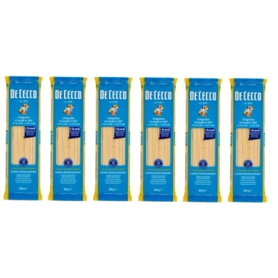 Abbildung von 12x Pasta De Cecco 100% Italienisch Linguine Grandi n407 Nudeln 500g