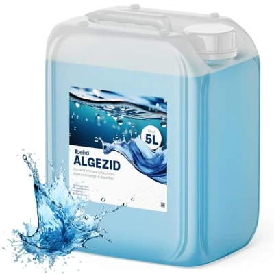 Abbildung von Belko® 5L Pool Algizid Algenverhütung flüssig Präventives Anti Algenmittel für Schwimmbad &amp; und Whirlpool gegen Algen, Algezid Poolklar Chlor Ergänzung
