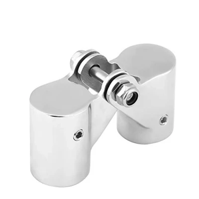 Abbildung von Rohrverbinder 25mm für Boote, Edelstahl Klappschwenkverbinder Bootsschiene Marine Yacht Faltbarer aus Bootsschienen Rohrverbindungsstücke