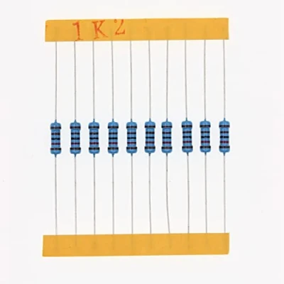 Abbildung von HUABAN 100 Stücke 0.5 Watts 1/2W 1K2 Ohm 1% Metallfilmwiderstand