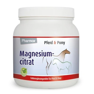 Abbildung von Pharmox Pferd &amp; Pony Magnesiumcitrat (1.500 Gramm Pulver) 100% aus reinem Magnesium ohne Zusätze Hochdosiert Ist gut Für die Muskelfunktion den Erhalt starker Knochen