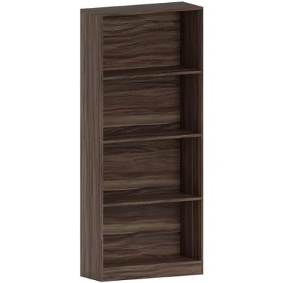 Abbildung von Vida Designs Cambridge, Walnussholz, 4 Ebenen, Bücherregal Display, Regal, Holz, für Wohnzimmer, H 140 x W 60 D 61 cm