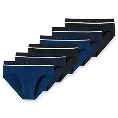 Abbildung von Schiesser 95/5 Organic Cotton Rio Slip/Unterhose 6er Pack (6 Blau/Schwarz)