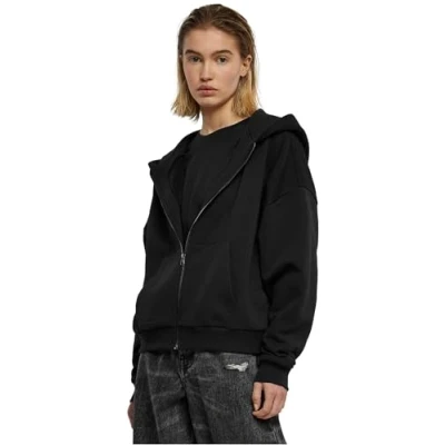 Abbildung von Urban Classics BOXY Sweatjacke, Damen, Größe: Small, Black