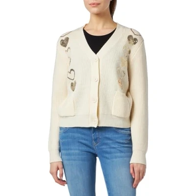 Abbildung von Sookie Women&#039;s Strickjacke, Wollweiss, XS/S