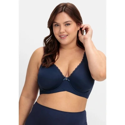 Abbildung von Sheego 2 PACK Bügel BH, Damen, Größe: 100F, Marine weiß