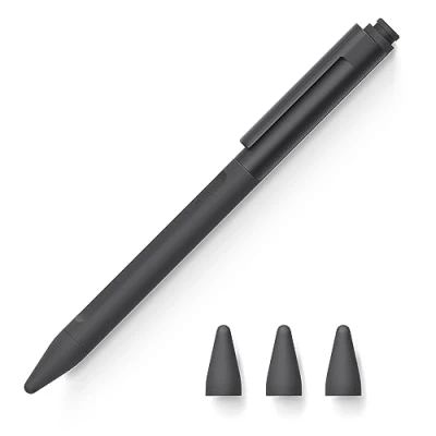 Abbildung von elago Pencil Clip Hülle Kompatibel mit Apple 2. Generation, 3 Ersatzspitzen Spitzenabdeckungen im Lieferumfang Enthalten, Silikon, Magnetischem Laden, Doppeltippen (Schwarz)
