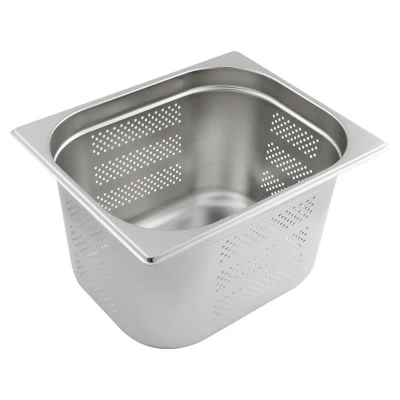 Abbildung von GN Behälter 1/2 gelocht 200 mm Höhe Edelstahl, Gastronormbehälter