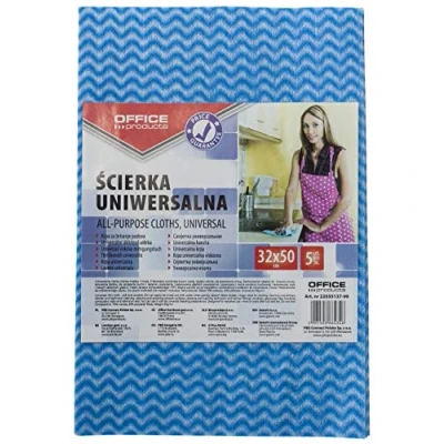 Abbildung von OFFICER PRODUCTS 22035137 99 Allrounder Wischtuch 5 Stck. aus Viskose 70% Grammatur:40 g/mkg 32x50cm Wischtücher Saugfähige Strapazierbare Allzweck Wiederverwendbar Farbe: Mix