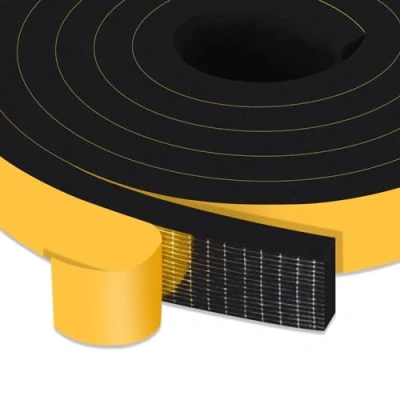 Abbildung von YIMIKI Moosgummi Selbstklebend für Kollision Siegel 25mm(B) x10mm(D), Schaumstoffband Dichtung Türen Fenster Gegen Kalte Warme Zugluft/Schalldichter/Wasserdichter/Staubdicht Gesamt 4M