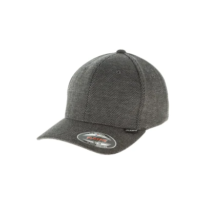 Abbildung von Flexfit Heringbone Melange Cap, Größe: S/M, Black/grey