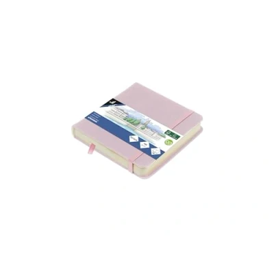 Abbildung von Kangaro Art Skizzenbuch 12x12cm Violett PU Hardcover 80 Blatt 140 Gramm cremefarbenes Papier