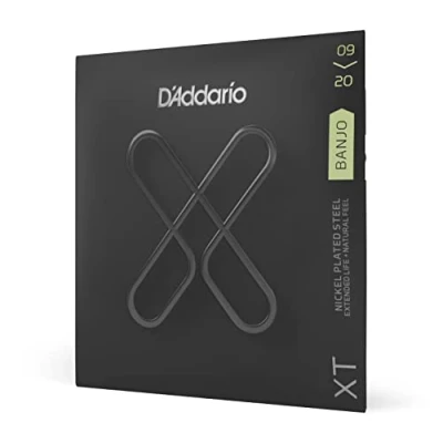 Abbildung von D&#039;Addario XTJ0920, vernickelte XT Stahlseite für Banjo Gitarrensaiten, Light, 09 20