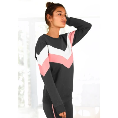 Abbildung von H.I.S Sweatshirt, mit Kontraststreifen an Vorderseite und Ärmeln, Loungeanzug