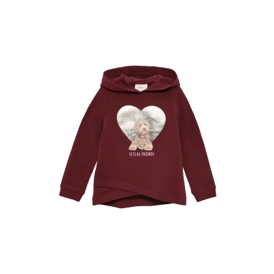 Abbildung von s.Oliver Kapuzenpullover für Kinder, Größe: 104/110, Bordeaux