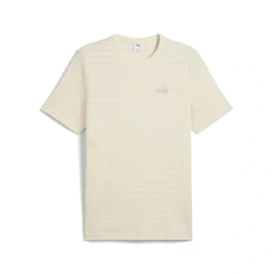 Abbildung von Puma Essentials Elevated Strukturiertes T Shirt Für Herren Mit Plain No Dye Größe: L