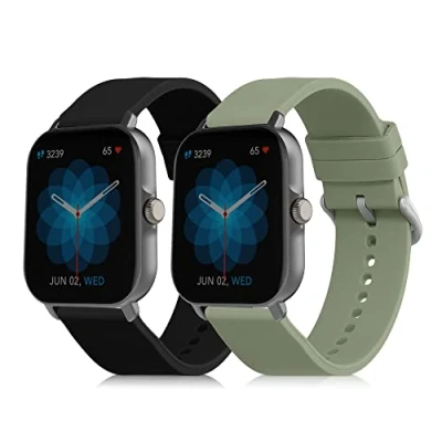 Abbildung von kwmobile Uhrenarmband 2x Sportarmband für Huami Amazfit GTS / 2 2e 3, Armband TPU Silikon Set Fitnesstracker