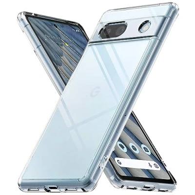 Abbildung von Ringke Fusion Kompatibel mit Google Pixel 7a Hülle, Kratzfest Harte Transparente Rückseite [Stoßfeste] Handyhülle für (2023) Clear