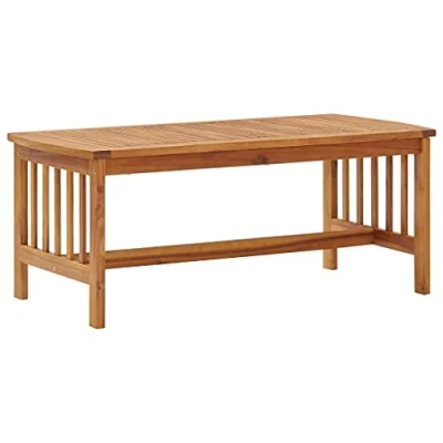 Abbildung von vidaXL Akazienholz Massiv Couchtisch Gartentisch Beistelltisch Balkontisch Holztisch Teetisch Loungetisch Terrassentisch 102x50x43cm
