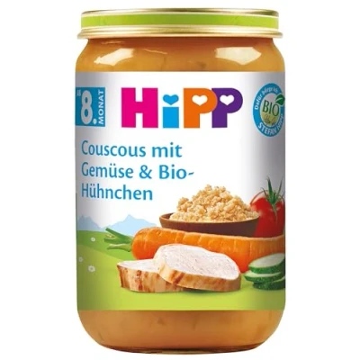 Abbildung von HiPP Couscous mit Gemüse und Bio Hühnchen, 6er Pack (6 x 220 g)