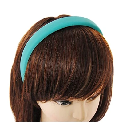Abbildung von axy Haarreif mit Stoff gepolstertes Candy Colours Wunderschön Damen Stirnband Haarschmuck Haarreifen HRK7 (Türkis)